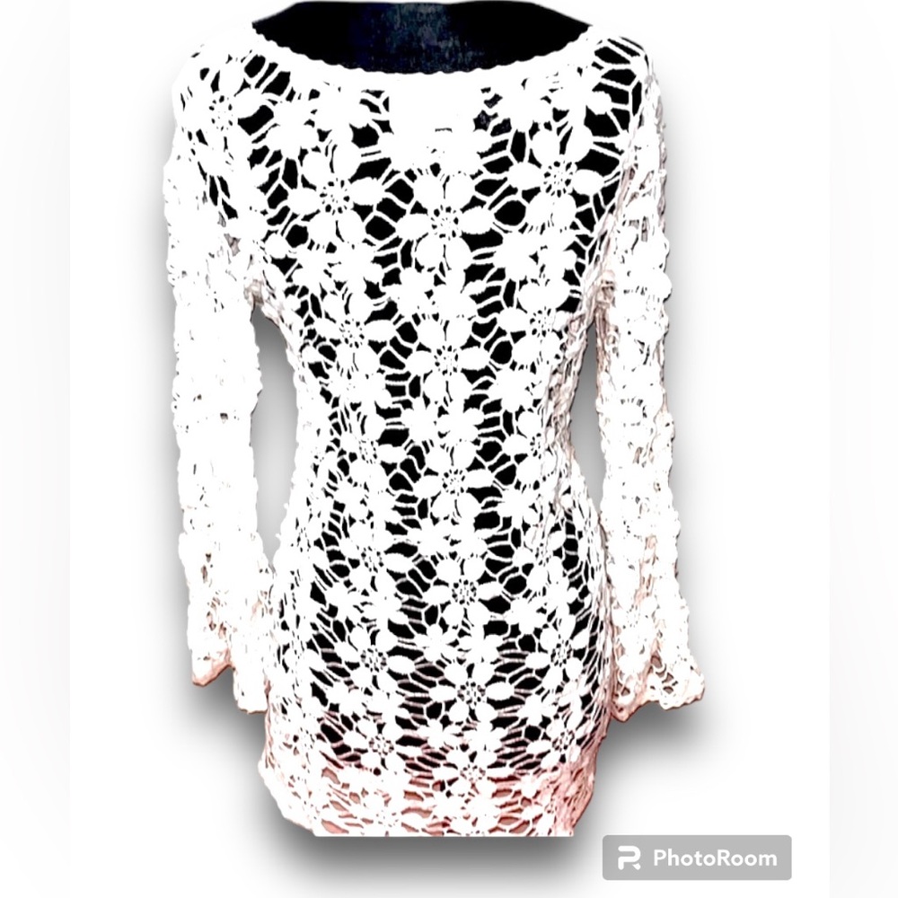 Nwot LA Hearts ivory M swim suit coverup or a dress with a dress shaper under. - Picture 2 of 4